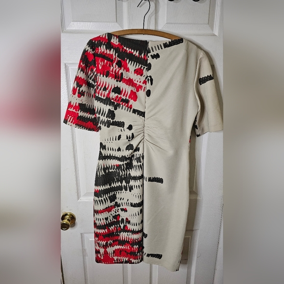 Kay Unger Bodycon Pleated Ruched fitted Dress Size 12 - Picture 2 of 4